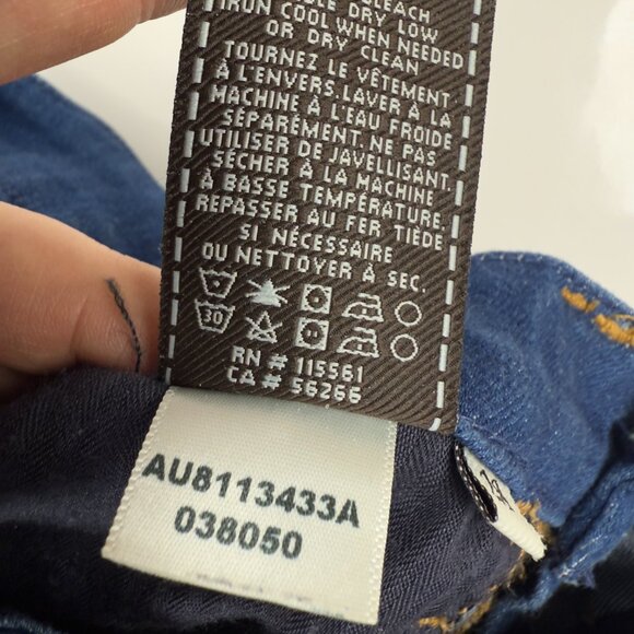 7 FOR ALL MANKIND  Mid-Rise Skinny Jeans Brown Faux-Leather Tuxedo Stripe Sz 28 - Picture 7 of 10